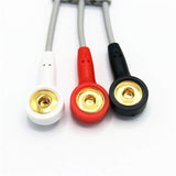 Für Philips M1972A EKG-Kabel 3 Ableitungskabel AHA Snap Connector