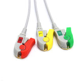For Spacelabs ECG Cable 3 Leadwires IEC 17 Pin Pinch/Grabber Connector