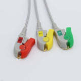 For Philips ECG Cable 3 Leadwires 8 Pin Pinch/Grabber IEC European Standard Connector - sinokmed