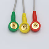 For Spacelabs ECG Cable 3 Leadwires IEC 17 Pin Snap Connector - sinokmed