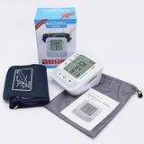 Automatic Digital Upper Arm Blood Pressure Monitor with Cuff fits Large Arm Electronic Meter Measures Pulse Rate - sinokmed