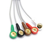 Für Philips M1977A EKG-Kabel 5 Leitungsdrähte 12-poliger AHA-Schnappanschluss