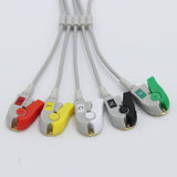 For Philips ECG Cable 5 Leadwires 8 pin Pinch/Grabber IEC European Standard Connector - sinokmed