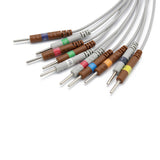 For Schiller EKG Cable 10 Leads Wires AHA Needle Connector 3.0mm 15Pins Long screw
