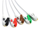 For Schiller ECG Cable 5 Leads Standard IEC Pinch/Grabber Connector