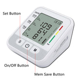 Automatic Digital Upper Arm Blood Pressure Monitor with Cuff fits Large Arm Electronic Meter Measures Pulse Rate - sinokmed