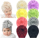 Baby Turban Hat Cap Beanie Bonnet with Big Flower for Baby Girls Toddlers Newborns Infants