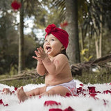Baby Turban Hat Cap Beanie Bonnet with Big Flower for Baby Girls Toddlers Newborns Infants