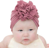Baby Turban Hat Cap Beanie Bonnet with Big Flower for Baby Girls Toddlers Newborns Infants