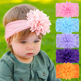 Baby Girls Headbands Tulle Hair Bows Head Wraps Chiffon Flowers Bows Soft Stretchy Turban Headband for Newborn Infant Girls and Toddler