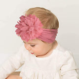 Baby Girls Headbands Tulle Hair Bows Head Wraps Chiffon Flowers Bows Soft Stretchy Turban Headband for Newborn Infant Girls and Toddler