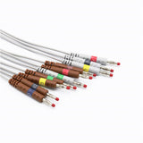 For Schiller EKG Cable 10 Leads Wires IEC Banana 4.0mm European Standard Connector 15 Pins Long screw
