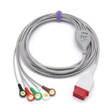 ECG Cable for Bionet BM5 5 leads, Snap, AHA, 12pin