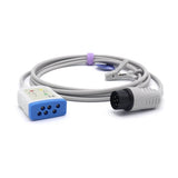 ECG trunk cable 3leads for Nihon Kohden Cardiolife Lifescope serioes 6-8-9-116102-6205-6120 IEC 8PIN