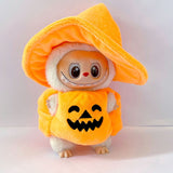Kleidung für Labubu-Puppen – süßes Outfit für 17 cm großes, einteiliges Kostümzubehör (Puppe nicht im Lieferumfang enthalten) – perfekt für Sammler und Halloween-Kürbis-Verkleidungen 
