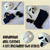 2 Sets Of 6.7 in Doll Clothes For Halloween Scary Mask Doll Accessories Cute Halloween Costumes For Dolls Create