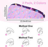 1pc Microfiber Hair Towel Wrap With Button for Kids, Soft Quick Dry Hair Cap, Cartoon Pattern Hair Towel For Bathroom, Absorbent Hair Wrap Towel for Women and Girls, Bathroom Supplies
