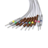 For Nihon Kohden EKG Cable 10 Lead IEC Needle 3.0mm European Standard Connector 4.7k resistor