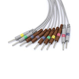 For Philips EKG Cable 10 Leads Wires IEC 3.0mm Needle European Standard Connector