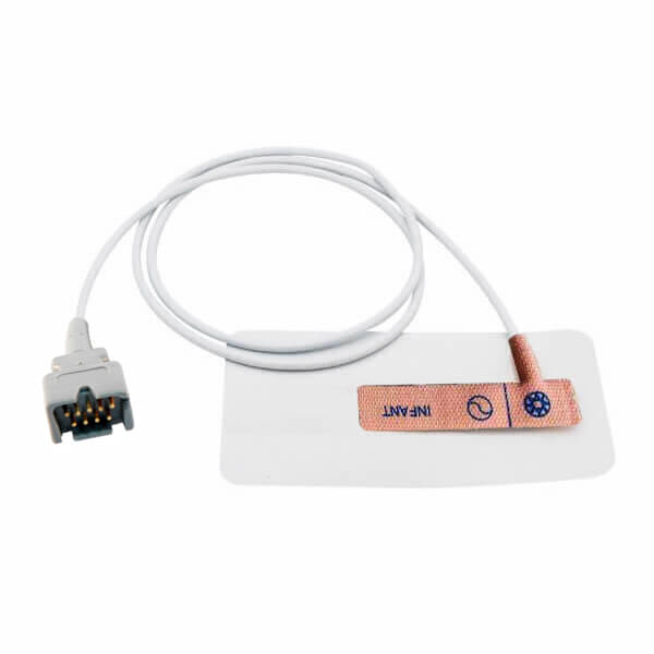 For Masimo Spo2 Sensor 1863 LNCS  INF Infant 3.2 ft 9 Pins Connector 12 Pack - sinokmed