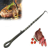 Meat Hook Flipper,BBQ Food Turner,Pigtail Flipper Hook,Stainless Steel Meat Turner Hook for Grilling & Smoking,Great Tool for BBQ,Turning Vegetables and Meats BBQ Grill