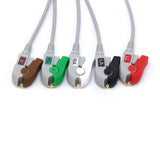 Für Philips M1986A EKG-Kabel 5 Ableitungskabel 12-poliger AHA-Prise/Grabber-Anschluss