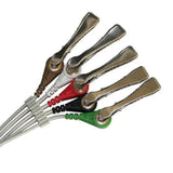 Vet-Use Reusable EKGECG Electrodes-Alligator Clip Adapters for Animal Monitoring