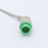 For Biolight ECG Cable 3 Leadwires IEC 12 Pin Snap Connector - sinokmed