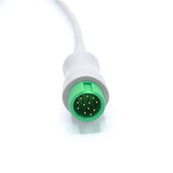 For Mindray 043-000487-01 ECG Cable 3 Leadwires Snap 12 pin AHA Standard Connector