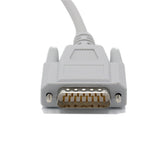 For Nihon Kohden EKG Cable 10 Leads Wires Pinch/Grabber Connector AHA 15 Pins 4.7K resistor