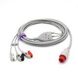 For Bionet BM3 ECG Cable 3 Leadwires AHA 8 Pin Pinch/Grabber Connector