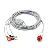 For Bionet BM3 ECG Cable 3 Leadwires AHA 8 Pin Snap Connector