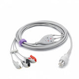 For Colin ECG Cable 3 Leadwires AHA Pinch/Grabber Connector