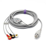 For Colin ECG Cable 3 Leadwires AHA Snap Connector