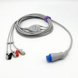 For Datex Ohmeda ECG Cable 3 Leadwires AHA Pinch/Grabber Connector - sinokmed