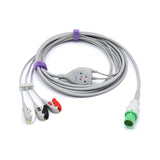 For Hellige ECG Cable 3 Leadwires 303-442-99 AHA Pinch/Grabber Connector