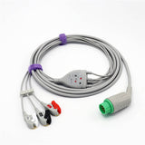 Für Kontron EKG-Kabel 3 Ableitungskabel AHA Pinch/Grabber-Anschluss