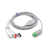 Für Mennen EKG-Kabel 3 Ableitungskabel AHA Pinch/Grabber-Anschluss