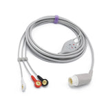 For Philips M1733A ECG Cable 3 Leadwires 8 Pin AHA Snap Connector