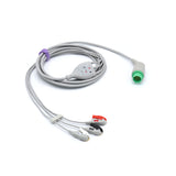 For Schiller ECG Cable 3 Leads Standard AHA Snap Connector