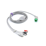For Schiller ECG Cable 3 Leads Standard AHA Pinch/Grabber Connector