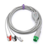 For Spacelabs ECG Cable 3 Leadwires AHA 17 Pin Pinch/Grabber Connector