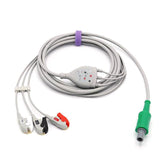 Competible Mediana ECG cable 3 LeadsWires AHA Pinch/Grabber connector