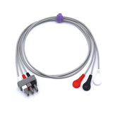 For Philips M1605A ECG Cable 3 Leadwires AHA Snap Connector