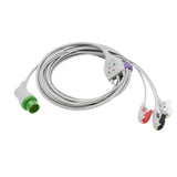 For Biolight ECG Cable 3 Leadwires AHA 12 Pin Pinch/Grabber Connector - sinokmed