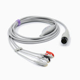For Mindray ECG Cable 3 Leadwires Pinch/Grabber 6 pin AHA Standard Connector