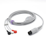 For AAMI 3 Lead wire One-piece ECG cable 6 Pin Snap Connector