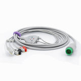 For Mindray ECG Cable 3 Leadwires Pinch/Grabber 12 pin AHA Standard Connector