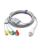 For Colin ECG Cable 3 Leadwires IEC European Standard Connector