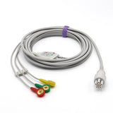 For Colin ECG Cable 3 Leadwires IEC European Standard Pinch/Grabber Connector
